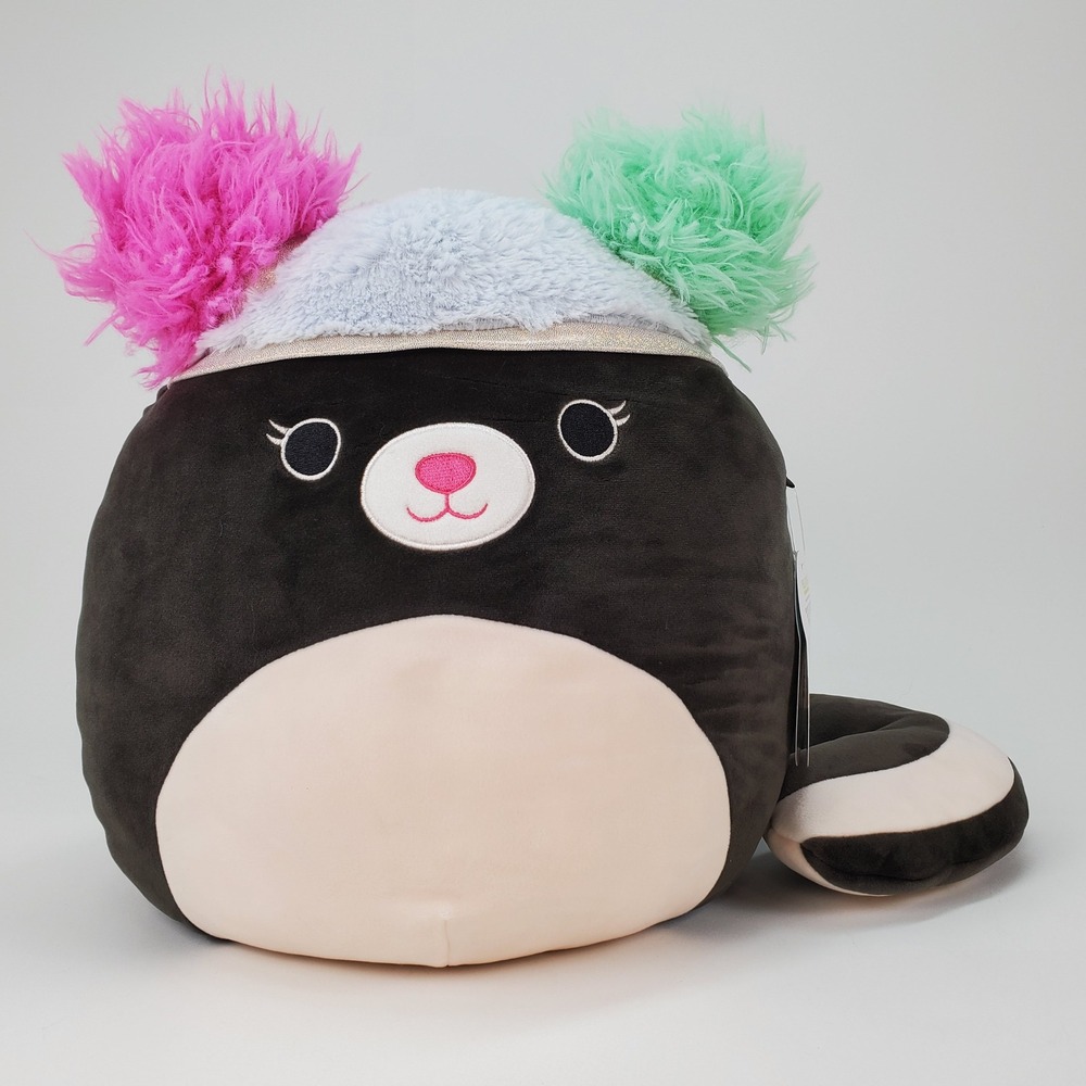 Squishmallows Squish-Doos Selma the Skunk 12 Inch Plush Black White SD10-No46